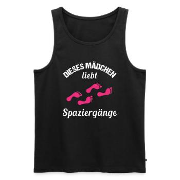 Spaziergang-Liebhaber Mädchenherz Geschenk - Männer Premium Bio Tank Top - Schwarz - Vorne - Michal (187cm)