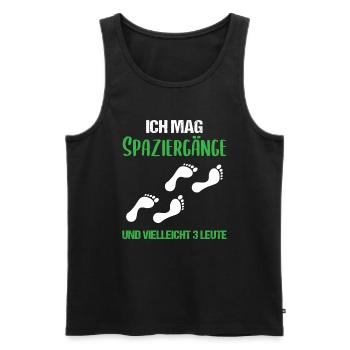 Humorvolle Spaziergang-Liebhaber Einsiedler - Männer Premium Bio Tank Top - Schwarz - Vorne - Michal (187cm)