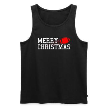 Football Ambiance festive Joyeux Noël - Débardeur bio Premium Homme - noir - Devant - AI Model Male 178 light (178cm)