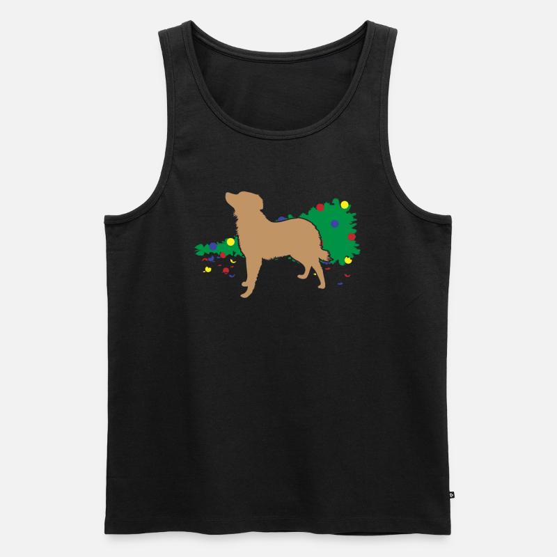 Chaos Hund Weihnachtsbaum Umfall Spaß - Männer Premium Bio Tank Top - Schwarz