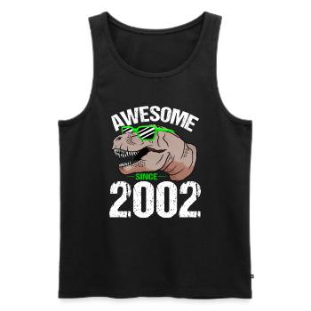 T-Rex Party Star Look Retro Look Cadeau - Débardeur bio Premium Homme - noir - Devant - Michal (187cm)