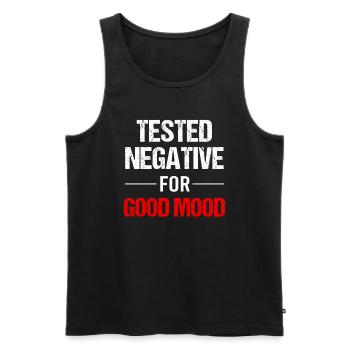 Good mood - sunshine in the heart - Men's Premium Organic Tank Top - black - Front - AI Model Male 178 light (178cm)