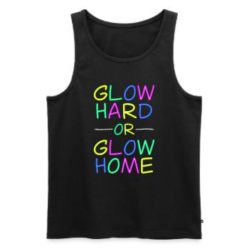Neon Lebensmotto - Strahlend leben - Männer Premium Bio Tank Top - Schwarz - Vorne - AI Model Male 178 light (178cm)