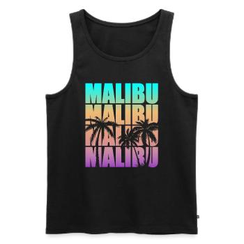 Malibu Summer Vibes Tropical Flair - Débardeur bio Premium Homme - noir - Devant - AI Model Male 178 light (178cm)