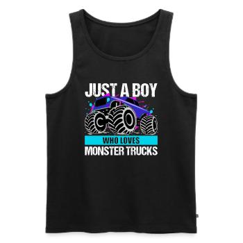 Boys Monster Truck Passion Gift - Men's Premium Organic Tank Top - black - Front - Michal (187cm)