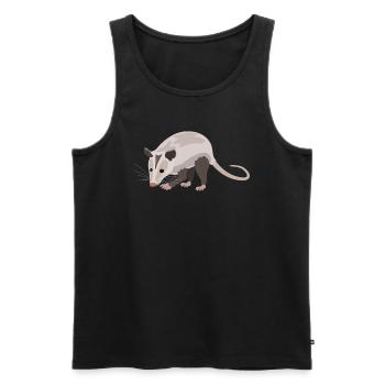Charmantes Opossum Naturfreund Stil - Männer Premium Bio Tank Top - Schwarz - Vorne - Michal (187cm)