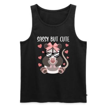 Opossum Love Girls Design mignon - Débardeur bio Premium Homme - noir - Devant - Michal (187cm)