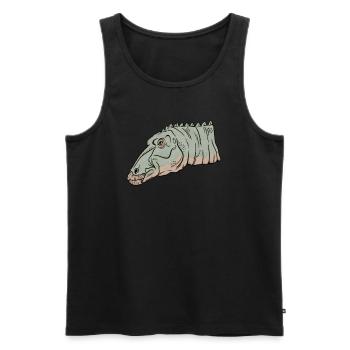 Maiasaura Art Illustration Vintage Style - Men's Premium Organic Tank Top - black - Front - Michal (187cm)