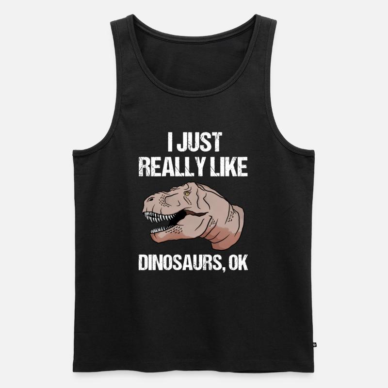 Einfach Dino-Liebe Geschenk - Männer Premium Bio Tank Top - Schwarz