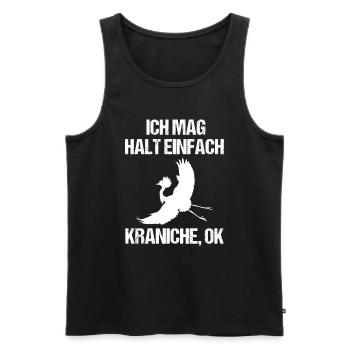 Einfach Kraniche Liebhaber Statement - Männer Premium Bio Tank Top - Schwarz - Vorne - AI Model Male 178 light (178cm)
