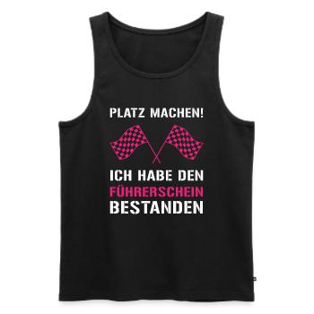 Führerschein Weg frei! - Männer Premium Bio Tank Top - Schwarz - Vorne - Michal (187cm)