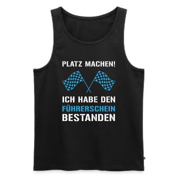 Führerschein Weg frei! - Männer Premium Bio Tank Top - Schwarz - Vorne - Michal (187cm)