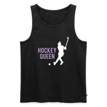 Couronne de Reine du Hockey sur Glace Cool Sportswoman - Débardeur bio Premium Homme - noir - Devant - Michal (187cm)