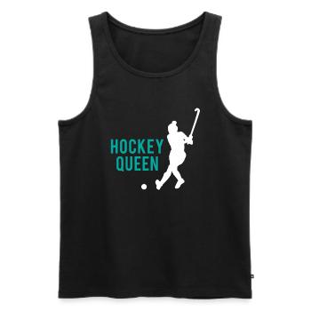 Couronne de Reine du Hockey sur Glace Cool Sportswoman - Débardeur bio Premium Homme - noir - Devant - Michal (187cm)
