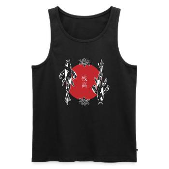 Koi-Duo Harmonie Feng Shui Zen - Männer Premium Bio Tank Top - Schwarz - Vorne - AI Model Male 178 light (178cm)