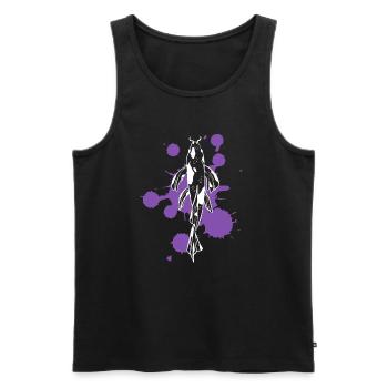 Single Koi Strength River of Life - Men's Premium Organic Tank Top - black - Front - AI Model Male 178 light (178cm)
