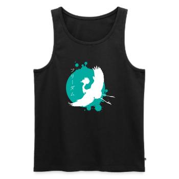 Crane Dynamics & Characters Art - Men's Premium Organic Tank Top - black - Front - AI Model Male 178 light (178cm)