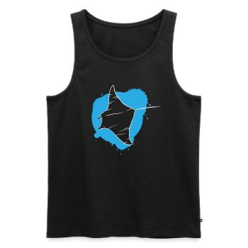 Rochen im Riff Ozeanischer Geist Geschenk - Männer Premium Bio Tank Top - Schwarz - Vorne - AI Model Male 178 light (178cm)