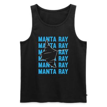 Eleganter Manta Ray Ozeanliebhaber - Männer Premium Bio Tank Top - Schwarz - Vorne - AI Model Male 178 light (178cm)