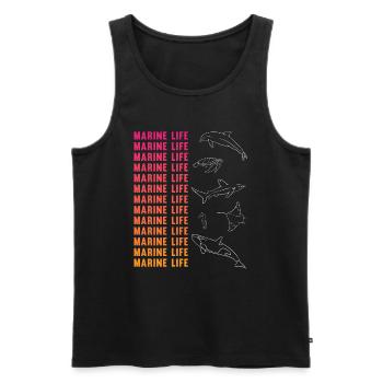 Ozeanische Vielfalt Meeresleben Erhalt - Männer Premium Bio Tank Top - Schwarz - Vorne - AI Model Male 178 light (178cm)