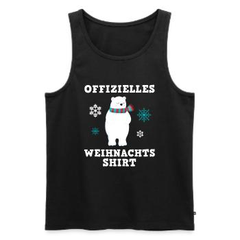 Eisbär Winterfreude Weihnachtszauber Shirt - Männer Premium Bio Tank Top - Schwarz - Vorne - AI Model Male 178 light (178cm)
