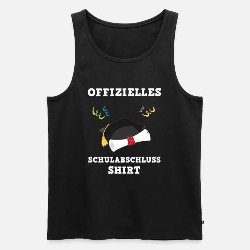 Abschluss Hut Feier Erfolg Geschenk - Männer Premium Bio Tank Top - Schwarz