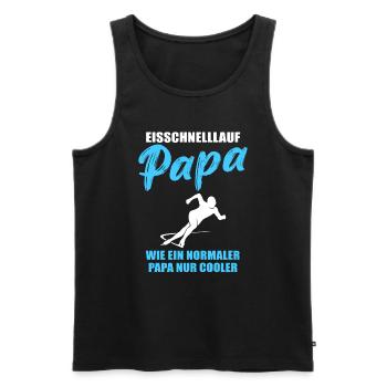 Eisschnelllauf Papa Cool Geschenk - Männer Premium Bio Tank Top - Schwarz - Vorne - Michal (187cm)