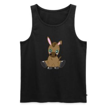 Sweet Donkey Friend - For the Heart - Men's Premium Organic Tank Top - black - Front - Michal (187cm)