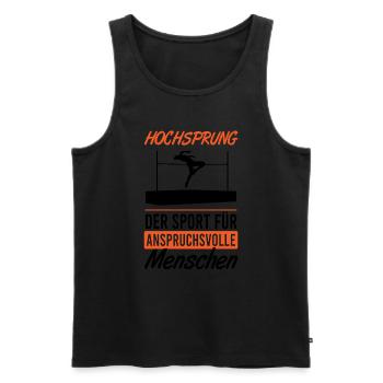 Hochsprung Elite Sport Geschenk - Männer Premium Bio Tank Top - Schwarz - Vorne - AI Model Male 178 light (178cm)