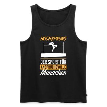 Hochsprung Elite Sport Geschenk - Männer Premium Bio Tank Top - Schwarz - Vorne - AI Model Male 178 light (178cm)