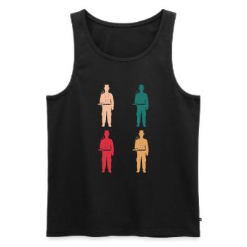 Bunte Welt der Schornsteinfeger - Männer Premium Bio Tank Top - Schwarz - Vorne - AI Model Male 178 light (178cm)