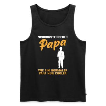 Le papa ramoneur le plus cool - Débardeur bio Premium Homme - noir - Devant - Michal (187cm)