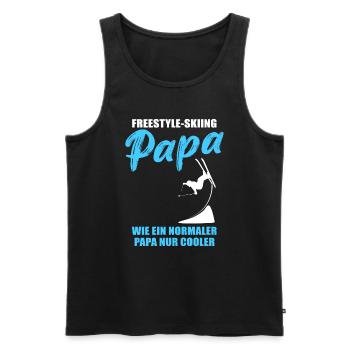 Freestyle-Papa - Männer Premium Bio Tank Top - Schwarz - Vorne - Michal (187cm)