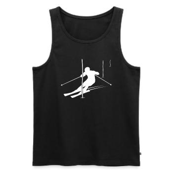 Cadeau de champion de slalom - Débardeur bio Premium Homme - noir - Devant - AI Model Male 178 light (178cm)