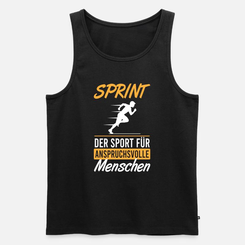 Sprinter Elite Ausdauer Sport - Männer Premium Bio Tank Top - Schwarz