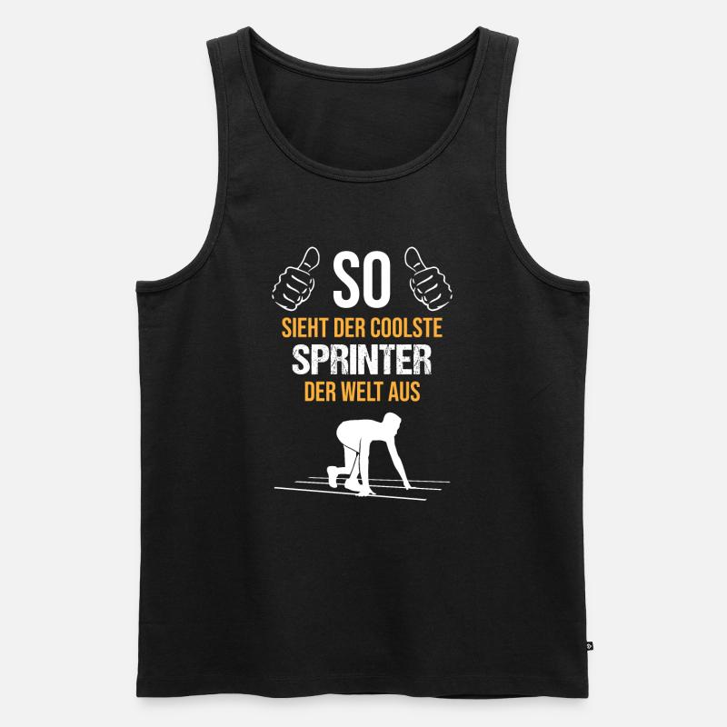 Top Sprinter - Coolness pur - Männer Premium Bio Tank Top - Schwarz