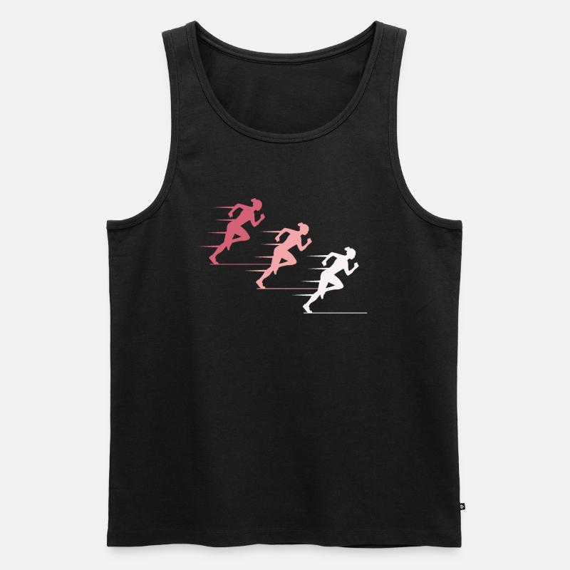 Bunte Sprinterinnen Elite - Männer Premium Bio Tank Top - Schwarz