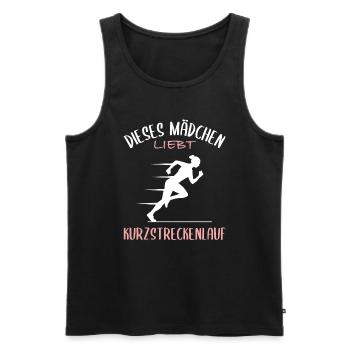 Sprintliebe – Für schnelle Mädchen - Männer Premium Bio Tank Top - Schwarz - Vorne - AI Model Male 178 light (178cm)