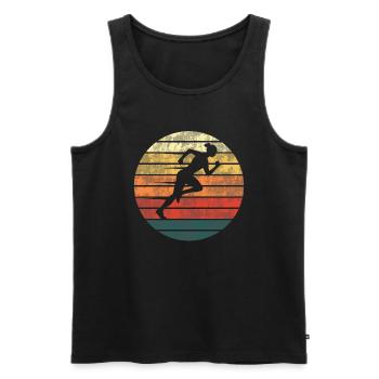 The course of the sun - elegance in motion - Men's Premium Organic Tank Top - black - Front - Michal (187cm)