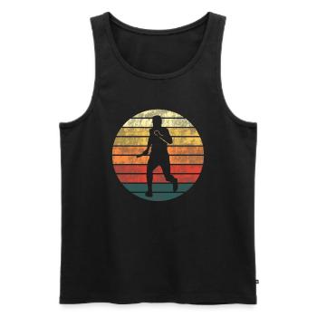 Relay Runner Sunset Silhouette - Men's Premium Organic Tank Top - black - Front - AI Model Male 178 light (178cm)