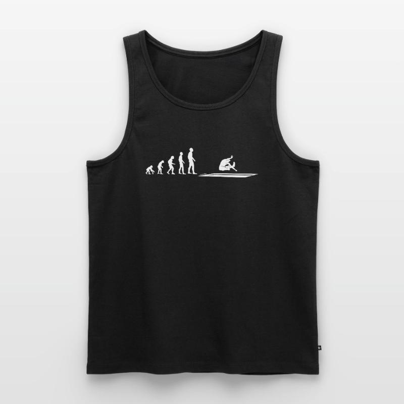Evolution Weitsprung Athlet - Geschenk Männer Premium Bio Tank Top