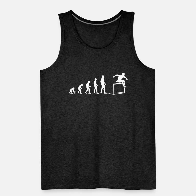 Evolution Hindernislauf Sport Evolutionär Männer Premium Bio Tank Top