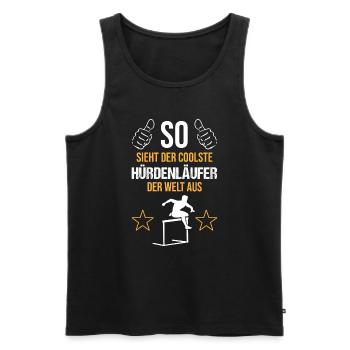 World's Best Hurdler Pure Coolness - Gift - Men's Premium Organic Tank Top - black - Front - AI Model Male 178 light (178cm)
