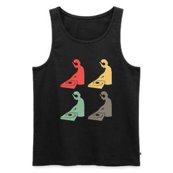 Color Mix Masters - Gift for Colorful DJs - Men's Premium Organic Tank Top - black - Front - AI Model Male 178 light (178cm)