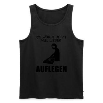 I'd rather DJ than anything else as a gift - Men's Premium Organic Tank Top - black - Front - AI Model Male 178 light (178cm)