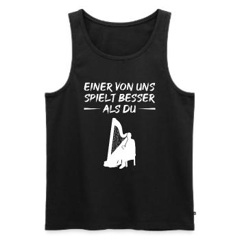 Harp Master vous surpasse facilement - Débardeur bio Premium Homme - noir - Devant - Michal (187cm)
