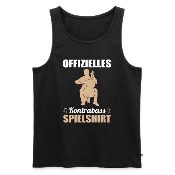 Kontrabass Meister Spielshirt Design - Männer Premium Bio Tank Top - Schwarz - Vorne - AI Model Male 178 light (178cm)