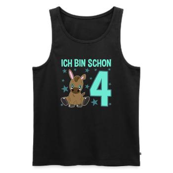 Four-year-old donkey: party and pure fun - Men's Premium Organic Tank Top - black - Front - Michal (187cm)