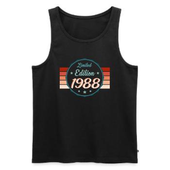 Retro Star 1988 – Edition pour les connaisseurs - Débardeur bio Premium Homme - noir - Devant - Michal (187cm)