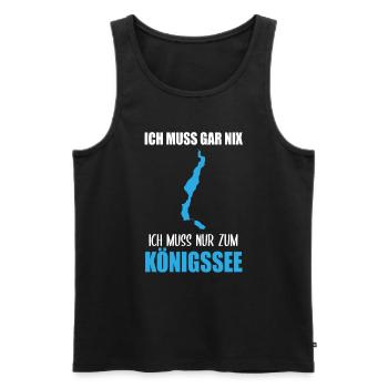 Königssee Duty - Nothing else! - Men's Premium Organic Tank Top - black - Front - Michal (187cm)